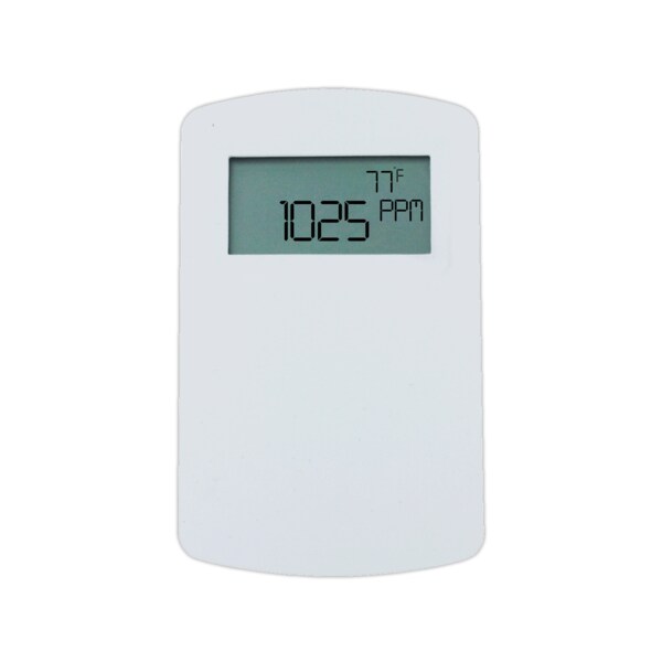 Carbon Dioxide/Temp, Wall Mount, 20K Thermistor Temp Output, North American Housing, LCD Display
